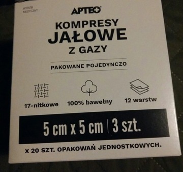 Kompresy jałowe 5x5cm 45 szt.