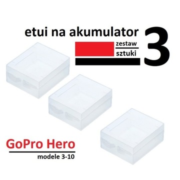 3 szt. etui na akumulator GoPro Hero modele 3-10 