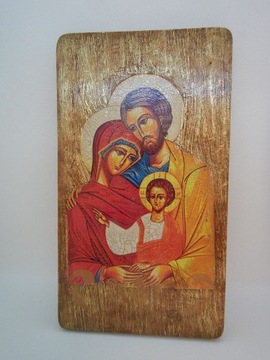 Ikona obrazek Św. Rodzina prezent ślub parapetówka