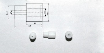 TULEJKA  TEFLON TEFLONOWA 10 szt   F-2 izolator 