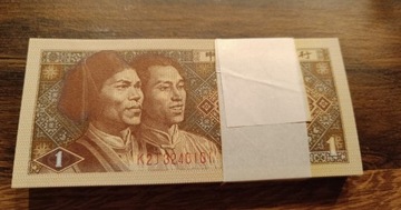 Chiny Paczka bankowa / 100 szt-  1 jiao 1980 UNC 