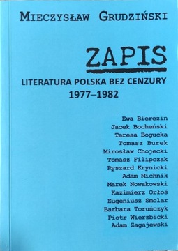 Zapis. Literatura polska bez cenzury Grudziński