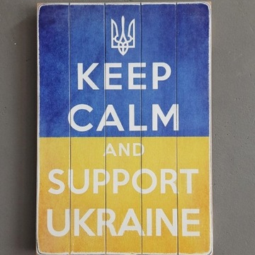 Drewniany plakat Ukraina