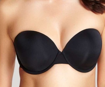 85G Panache czarny Strapless 7320 Black biustonosz