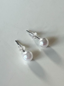 Najmniejsze kolczyki perły pearls earrings vintage