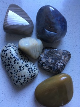 Zestaw kolekcja kamieni naturalnych agat