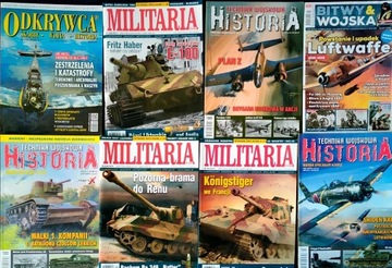 Militaria, technika wojskowa. zestaw 8 numerów