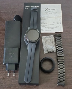 Smartwatch Samsung Galaxy Watch 5 Pro SM-R920 czarny,gwarancja, dodatki