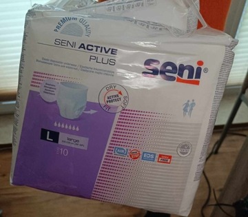 Seni active Plus L 10 sztuk majtki chłonne nowe 