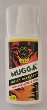 Mugga spray 75ml 50% DEET na kleszcze, komary....