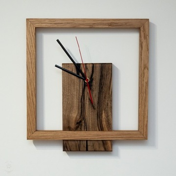 Zegar ścienny loft ręcznie robiony drewniany
