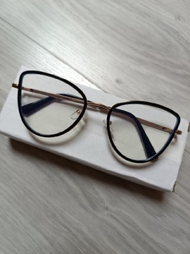 Okulary zerówki z antyrefleksem do czytania kompa