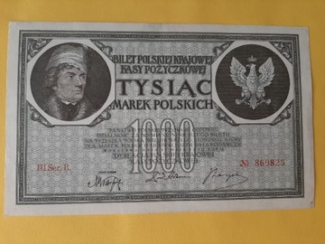 1000 marek polskich 1919 stan aUNC