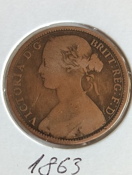 Wielka Brytania one  penny 1863