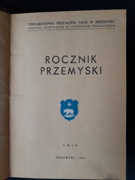 Rocznik Przemyski, 1962