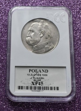 10 ZŁ PIŁSUDSKI XF45 SREBRO 1936