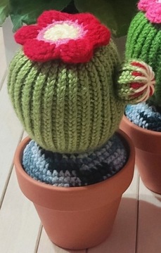 Kaktus sztuczny minidoniczka handmade amigurumi