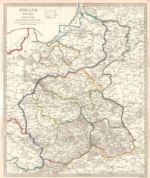 Polen -Polska reprint XIX w. map