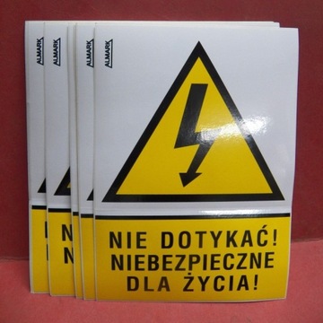 Naklejka ostrzegawcza NIE DOTYKAĆ !!!