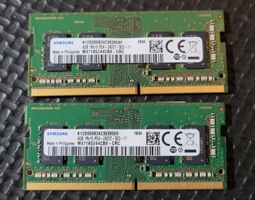 Pamięć ram SAMSUNG 8GB(2x4GB) DDR4 SO-DIMM 2400Mhz