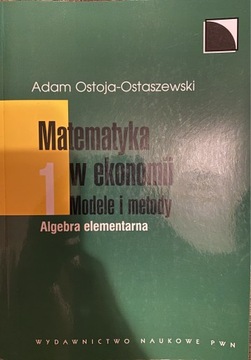 Matematyka w ekonomii Modele i metody