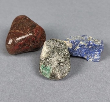 Kamienie Bryłki z Lapis Lazuli Szmaragdem, Bronzyt