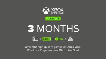XBOX GAME PASS ULTIMATE NA 3 MIESIĄCE LIVE GOLD KONTO