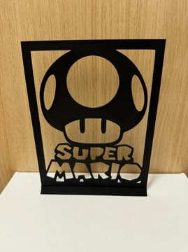 Unikatowa grafika Mario grzyb - postaw lub powieś!
