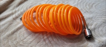 Wąż spiralny pneunatyczny pomarańczowy 8mm, 5m PA