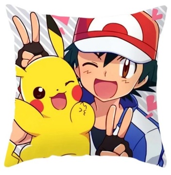 Poszewka Pokemon Pikachu Ash Anime 45x45 cm