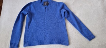 Sweter męski H&M L NIEBIESKI Wełna 