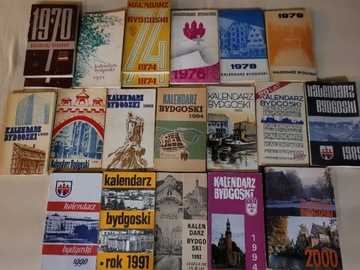 Kalendarz Bydgoski 20 roczników z lat 1970 - 2000