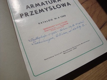 Książka Armatura Przemysłowa Katalog A 1300 1949r.