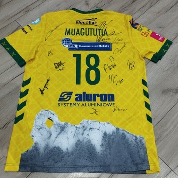 Aluron CMC Koszulka Warta Zawiercie 18 Muagututia autografy