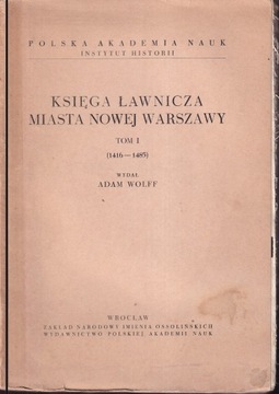 Księga ławnicza miasta Nowej Warszawy, 1, 1416-85