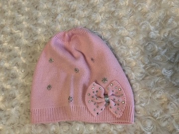 Różowa czapka na 3 latka