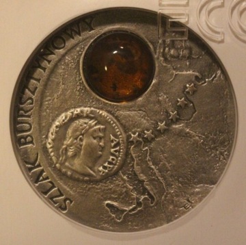 20 ZŁ ZŁOTYCH 2001 SZLAK BURSZTYNOWY GCN MS70 