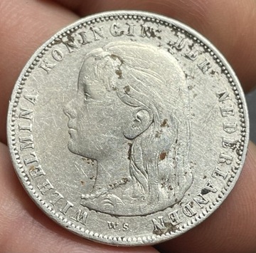 1 Gulden, Królowa Wilhelmina 1890 - 1948r