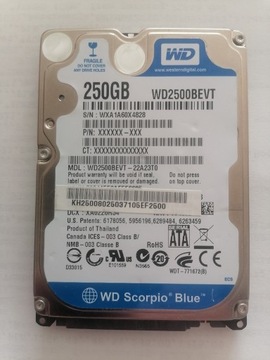 DYSK WD 2,5'' 250 GB