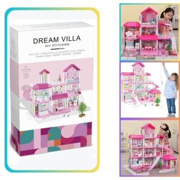 Duży domek dla lalek Dream Villa 325 elementów