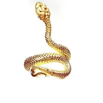 Nowoczesny elegancki damski modny pierścionek wąż