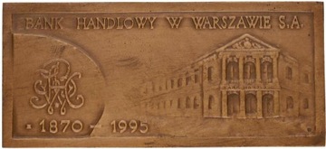 plakieta, medal Bank Handlowy w Warszawie