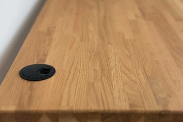 Loftowe biurko z drewnianym blatem 120X60CM