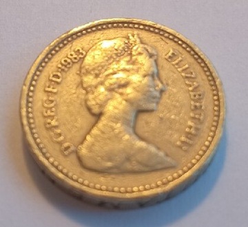 One pound 1983r. 1 funt Wielka Brytania 