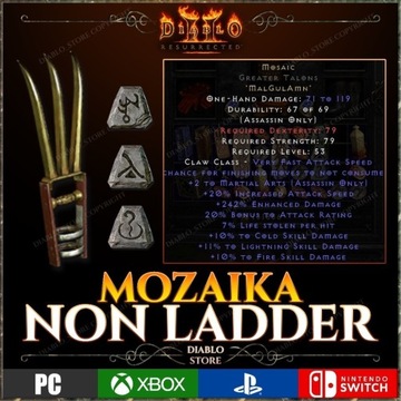 Diablo 2 Resurrected Mozaika Mosaic NON LADDER D2R