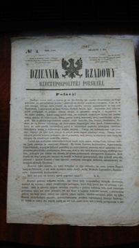 Dziennik Rządowy Rzeczypospolitej 1846