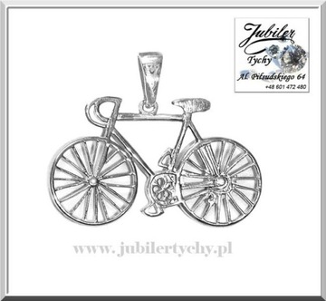 Srebrny wisiorek rower kolarzówka srebrne rowery