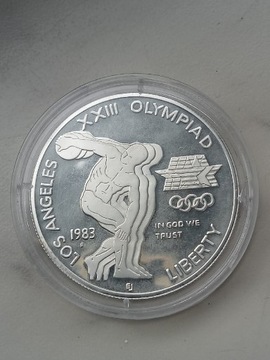 USA 1 Dollar 1983 r Olimpiada Los Angeles srebro 