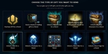 League of Legends GIFT za RP (SKIN, LOOT, WARD lol