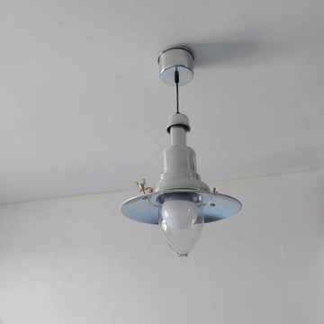 Lampa wisząca srebrna latarnia